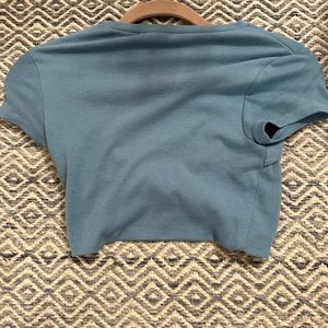 Blue crop tee